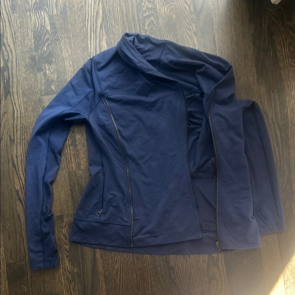 Lululemon Bhakti Yoga Jacket 8 Navy Asymmetrical Active Athleisure Athletic - Picture 4 of 6